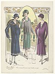 Paris Mode, ca.1924, Supplément No. 196, Pl. 884, Fig. 6123, 6124 en 6125 Suzanne Francois, RP-P-2009-1896