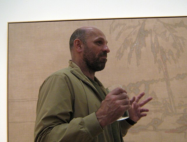 Peter Doig at the No Foreign Lands exhibition (2013).