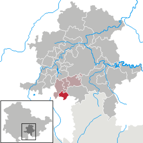 Poziția Piesau pe harta districtului Saalfeld-Rudolstadt