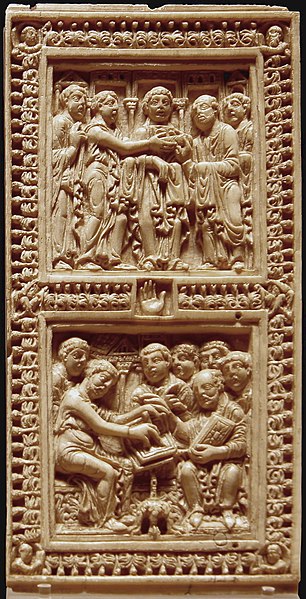 File:Plaque - Saint Jérôme corrigeant le texte des Psaumes - Musée du Louvre Objets d'art MR 371.jpg