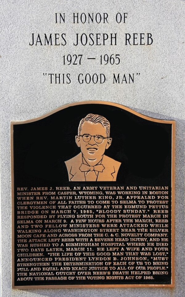 Monument for James Reeb in Selma, Alabama