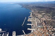 Trieste, the main port of the northern Adriatic and starting point of the Transalpine Pipeline Porttrieste old.jpg