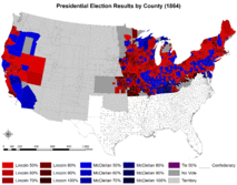 Map of presidential election results by county.