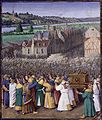 صورة من إنجيل في العصور الفرنسية الوسطى معركة أريحا