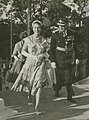 Queen Elizabeth II accompanied by the Governor, Sir John Lavarack, Brisbane, 1954 (8872996719).jpg