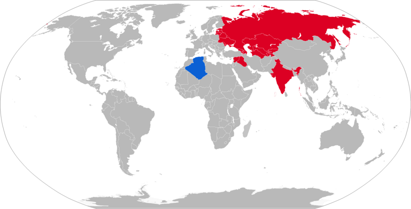 Map with R-40 former operators in red and current operators in blue