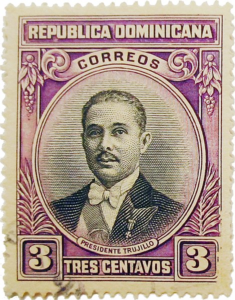 Depiction of Rafael Trujillo on a 1930s stamp