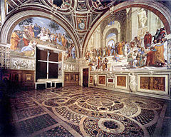 The Stanza della Segnatura by Raphael, a suite of apartments for Pope Julius II