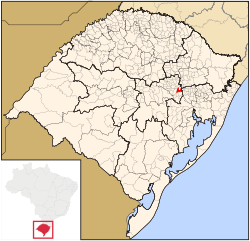 Localização de Teutônia no Rio Grande do Sul