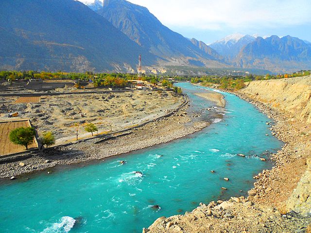 Image: River Gilgit and the Gilgit City