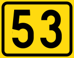 Finnish Road number 53 sign in SVG format.