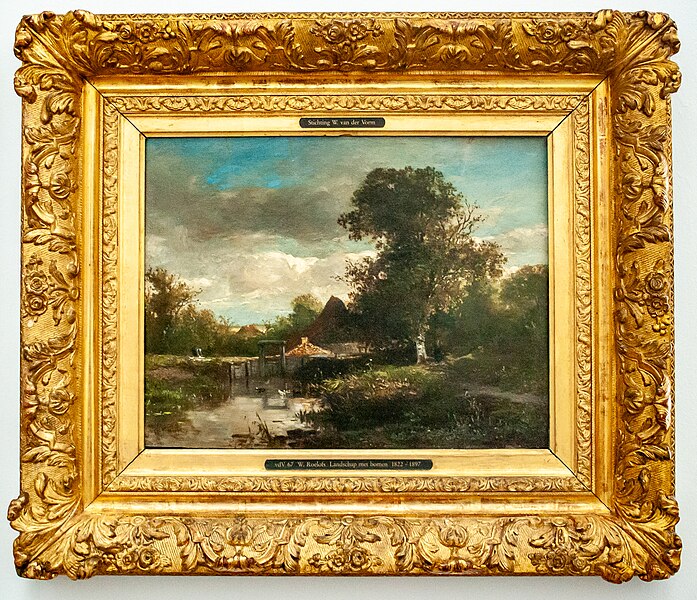 File:Roelofs - Landscape with trees and water - with frame.jpg