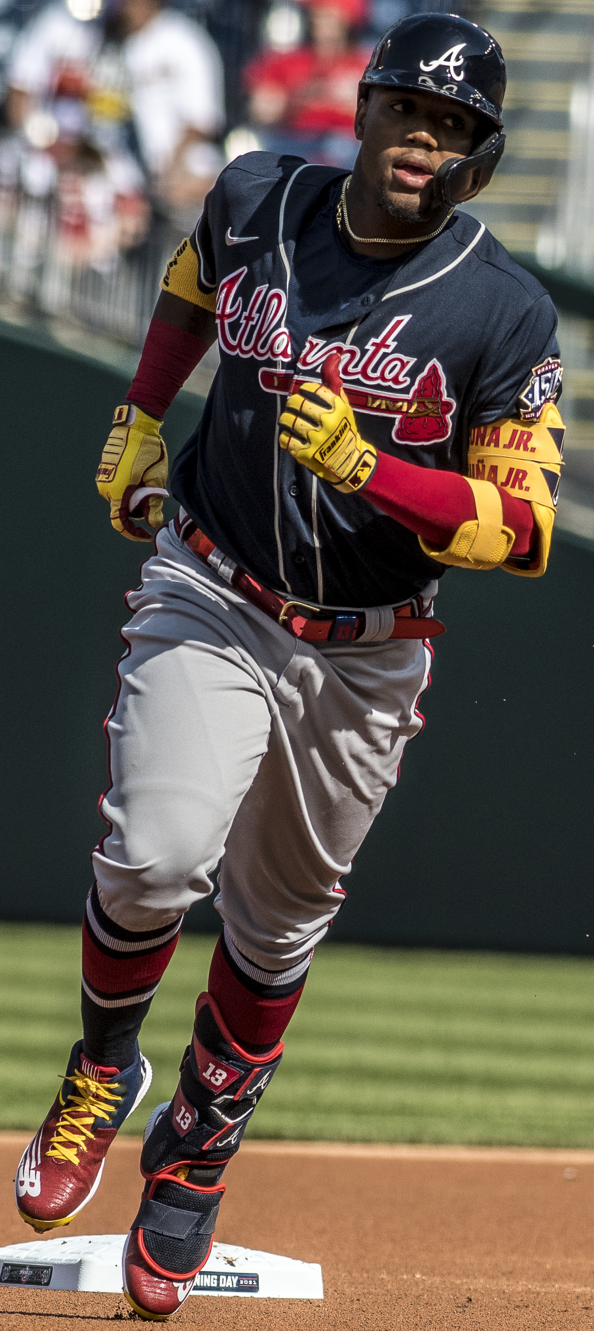 File:Ronald Acuña Jr. from Nationals vs. Braves at Nationals Park, April  6th, 2021 (All-Pro Reels Photography) (51102677695) (cropped).png -  Wikimedia Commons
