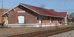 Rowland, NC depot from S 2.JPG
