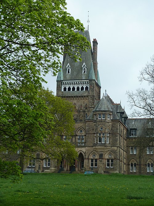 Royal Albert Asylum, Lancaster, showing the tower with its French features