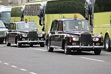 Rolls-Royce Phantom VI limousines from 1986 (left) and 1978 (right). Royal cars.JPG