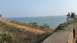 View of the Rushikulya river from Ganjam fort