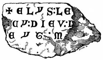 Sepulchral Slab found on the Site of Chertsey Abbey (Surrey Archaeological Collections).png