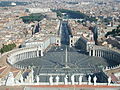 A shot towards the road from St. Peter's Basilica
