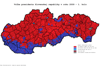 Presidential election 2009 - 1. round - municipalities