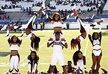 TSU cheerleaders at the Cotton Bowl in 2019 SouthernvsTSU101919-35 (48968806473).jpg