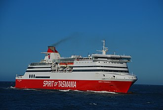 Spirit of Tasmania I enters her port of registry Devonport Spirit of Tasmania I Sailing.JPG