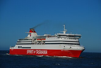 Spirit of Tasmania I enters her port of registry Devonport Spirit of Tasmania I Sailing.JPG