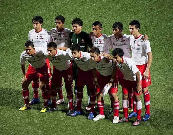 Hariss in the starting line-up for LionsXII against Kuala Lumpur on 17 January 2012