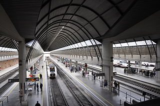 <span class="mw-page-title-main">Seville-Santa Justa railway station</span> Railway station of the Spanish city of Seville, Andalusia.