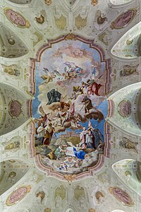 "Stift_Melk_Kolomanisaal_Deckenfresko_02.JPG" by User:Uoaei1