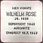 Stolperstein für Wilhelm Rose (Glindholzstraße 107)