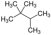 Structural formula of 2,2,3-trimethylbutane