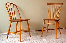 These Swedish Windor chairs are an example of traditionally finished woodwork. Swedish Windsor Chairs.jpg