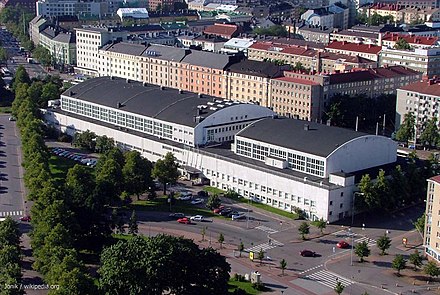 Töölö Sports Hall, from the beginning an exhibition hall