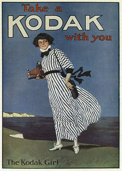 The Kodak Girl in a 1910 poster