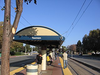 Tasman station VTA light rail station in San Jose, California