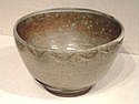 Asahi stoneware tea bowl with wood-ash glaze, Edo period, 18th century
