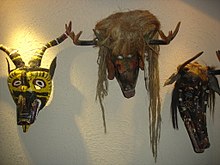 Tecuexe Masks from a museum in Zacatecas, Mexico near la Quemada. Tecuexe Masks.JPG