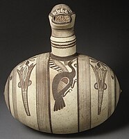 Terracotta barrel jug with strainer, Cyprus, 750-600 BCE.[2]