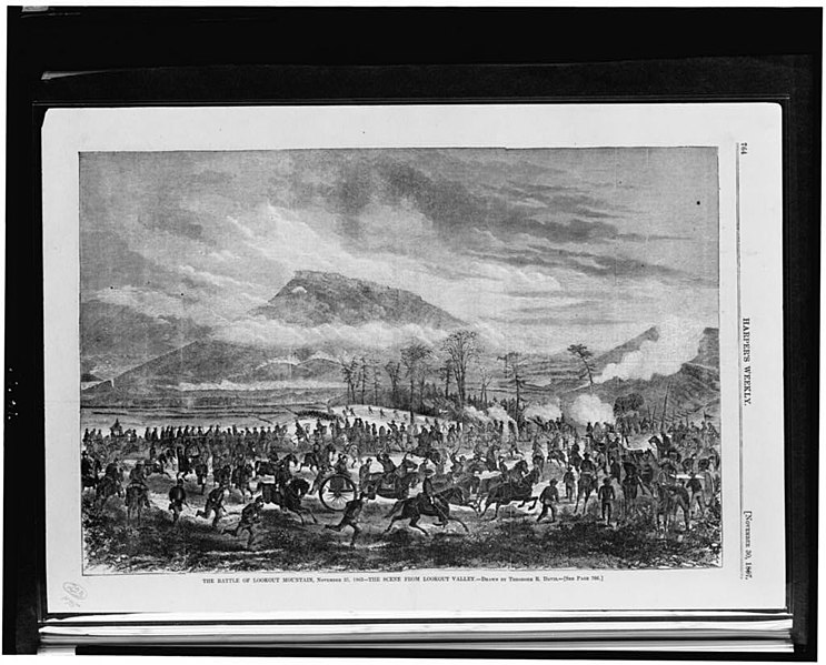 File:The Battle of Lookout Mountain, November 25, 1863 - the scene from Lookout Valley - drawn by Theodore R. Davis. LCCN95512768.jpg