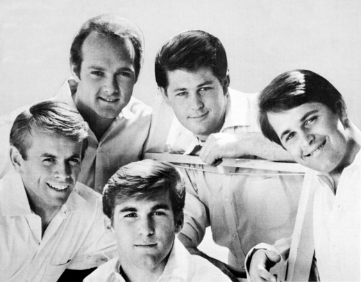 The Beach Boys in a promotional shot used for their 1964 single "I Get Around"