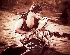 Still from a black and white version of The Black Pirate (1926) The Black Pirate (1926) Michel and his Father.jpg