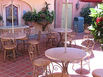 Patio area of the Disney Gallery The Disney Gallery - patio area.jpg