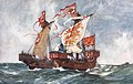The First Battle of our Queen (1225) capturing the Portuguese ship Cardinal 1226 by Charles Dixon.jpg