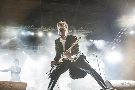 Swedish rock band The Hives at Queima das Fitas Festival of Coimbra in 2012.