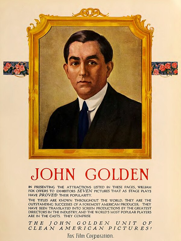 The John Golden Unit of Clean American Pictures! ad in Motion Picture News, 1925