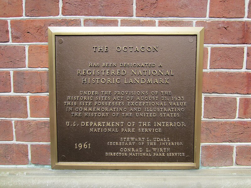 File:The Octagon plaque, Washington, D.C. in 2012.JPG