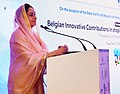 The Union Minister for Food Processing Industries, Smt. Harsimrat Kaur Badal addressing at a Seminar on Belgium Innovative Contributions in Shaping India’s Future as a Global Food Player, in New Delhi on November 08, 2017.jpg
