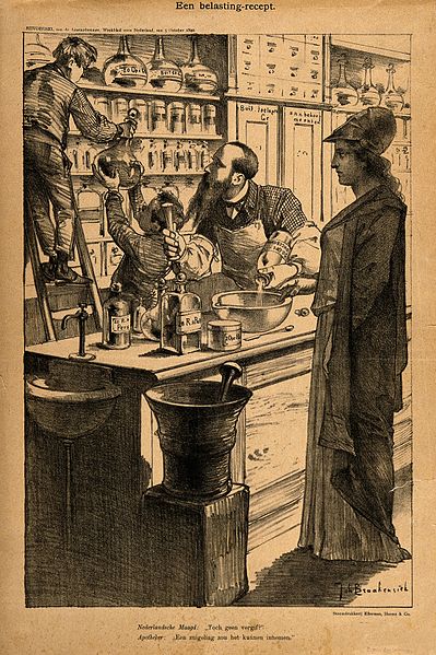 File:The patron saint of the Netherlands asks an apothecary wheth Wellcome V0011918.jpg