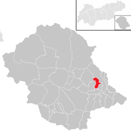 Poloha obce Thurn v okrese Lienz (klikacia mapa)